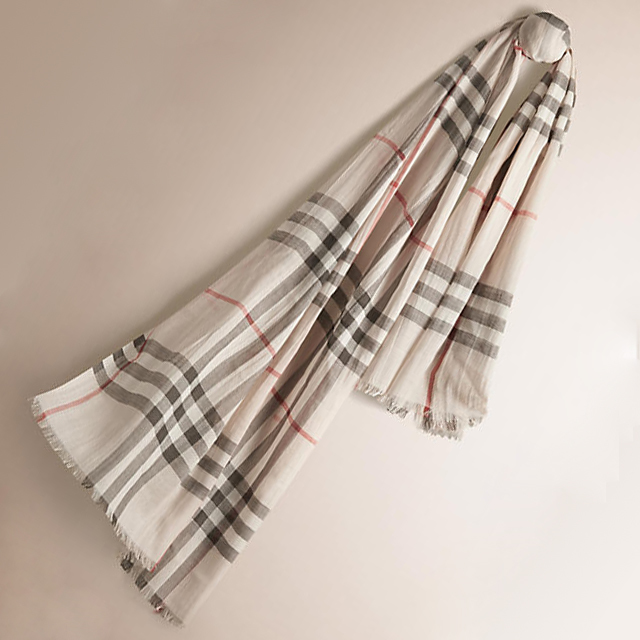 バーバリー BURBERRY マフラー シルク混ストール チェック メンズ