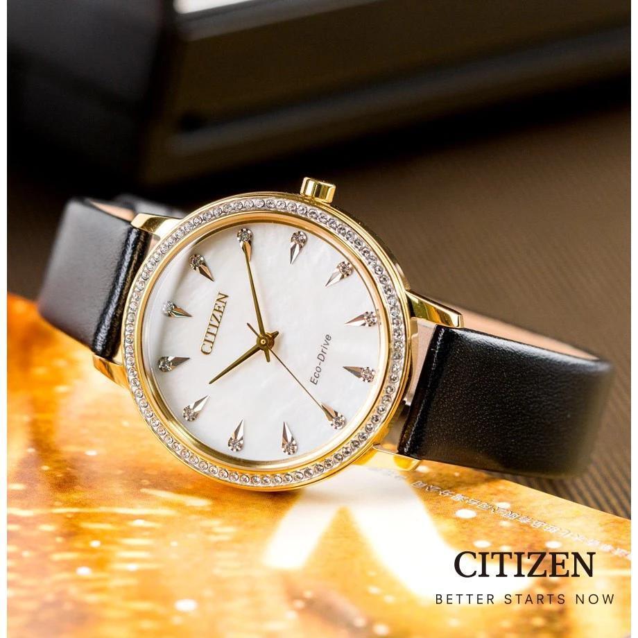 12石ダイヤモンド【送料無料】 CITIZEN レディース 腕時計 Eco-Drive