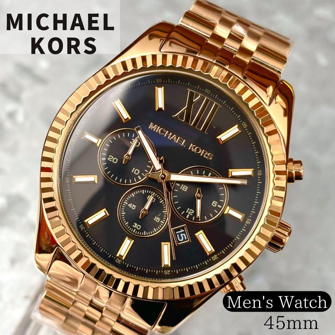 専用BOX付き】MICHAEL KORS マイケルコース メンズ腕時計 【ラッピング