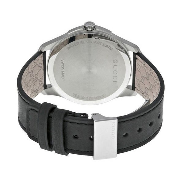 グッチ 時計 メンズ 腕時計 GUCCI Gタイムレス 42mm ブラック シルバー