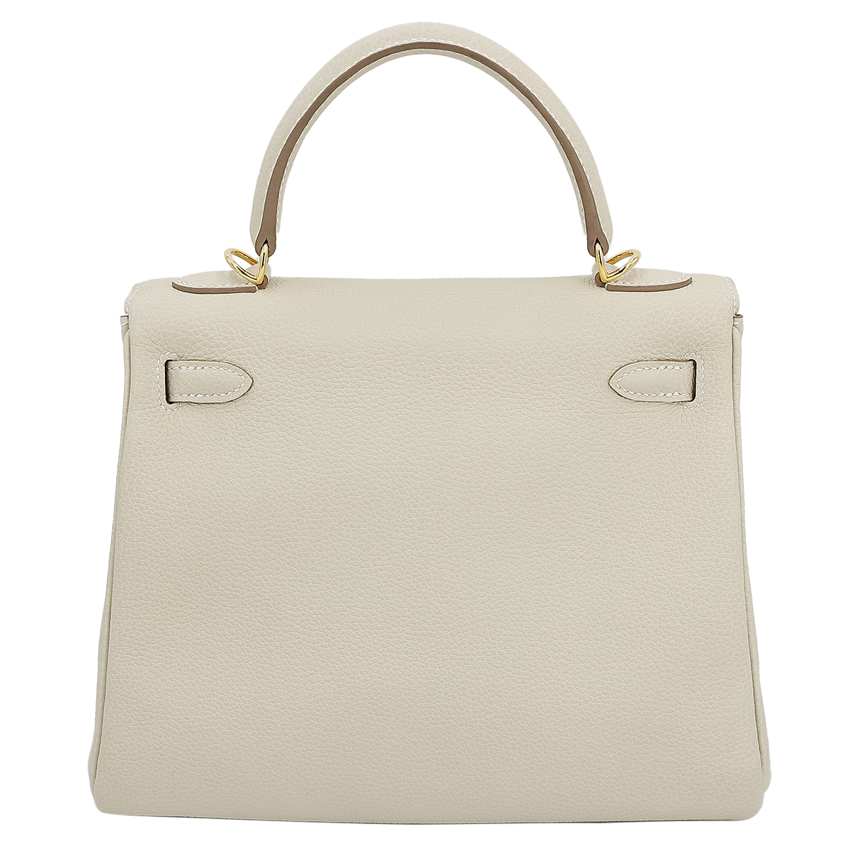 HERMÈS Kelly 25 handbag in Craie Togo leather with Gold hardware