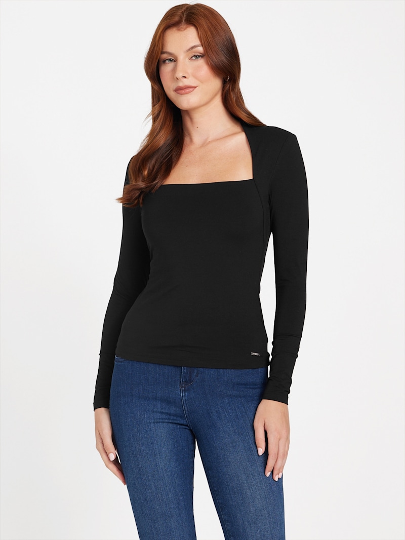 Emmy Square-Neck Top