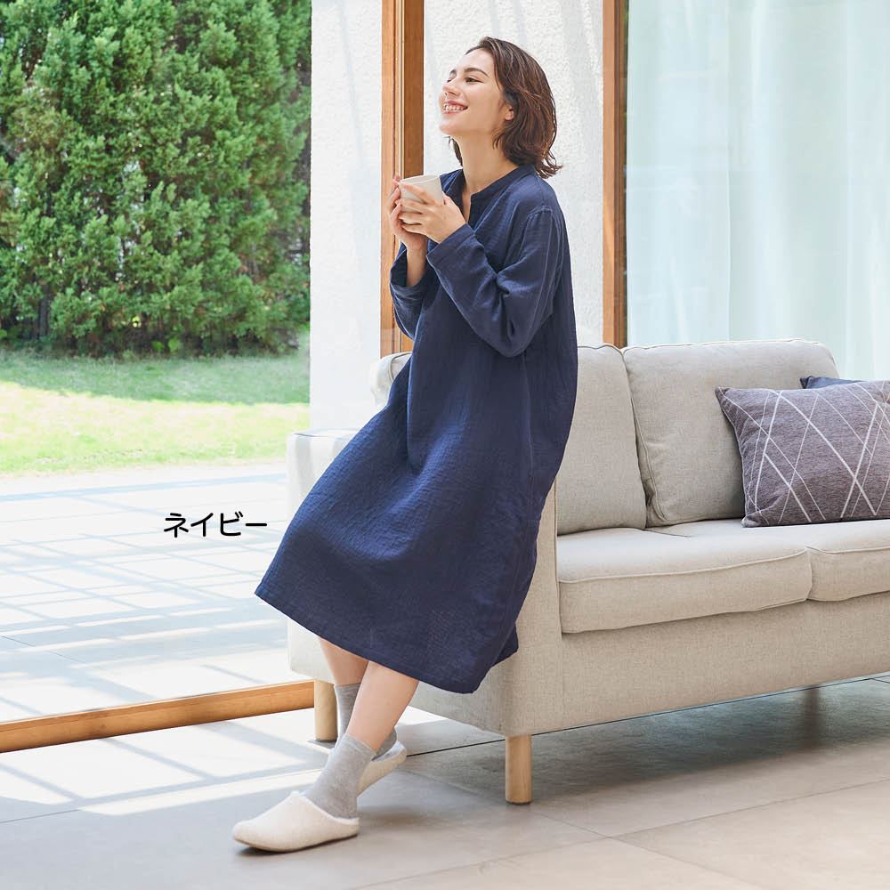 UCHINO マシュマロガーゼ（R）シンプルワンピース 通販 - ディノス