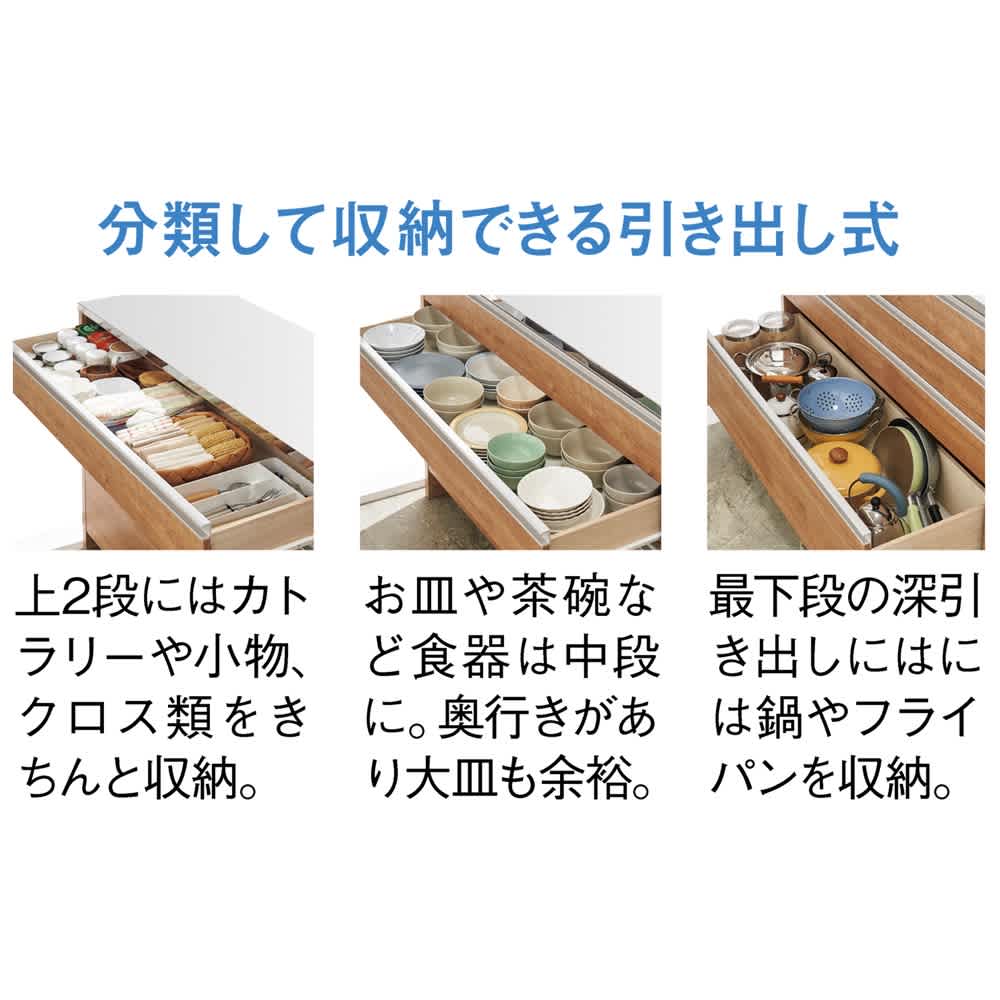 ステンレストップ間仕切りカウンター 幅120cm 通販 - ディノス