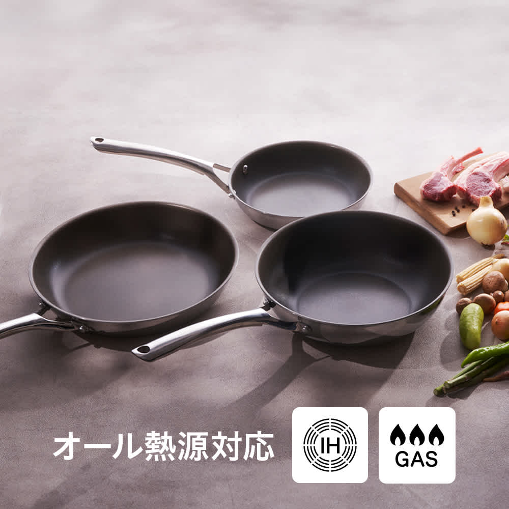 コレール フライパン26cm深型（ガラス蓋付き） 通販 - ディノス