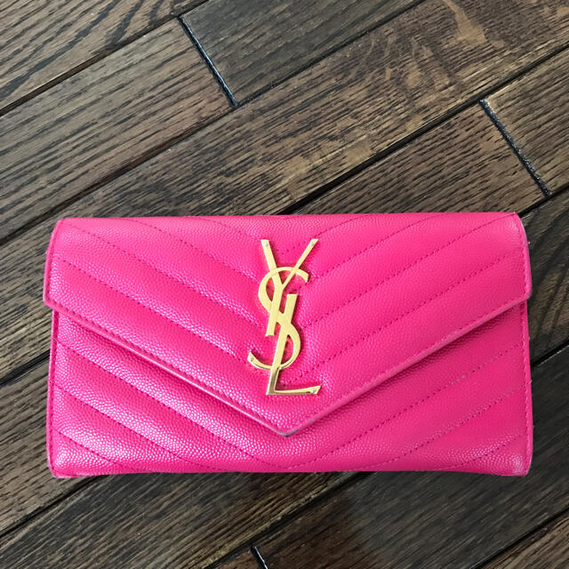 SAINT LAURENT - イブサンローランピンク長財布の通販 by k's shop