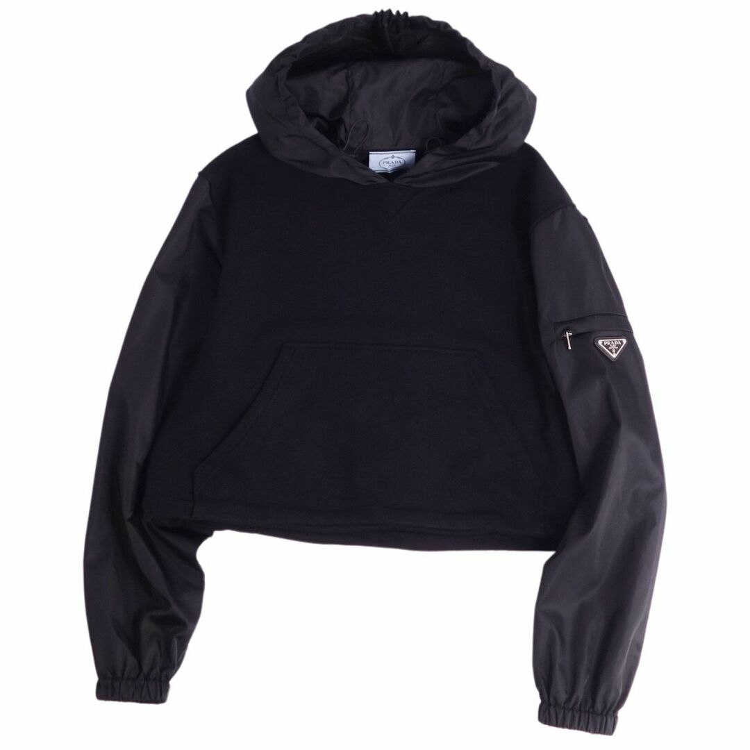 PRADA - 美品 プラダ PRADA パーカー クロップド 2021年 RE-NYLON プル