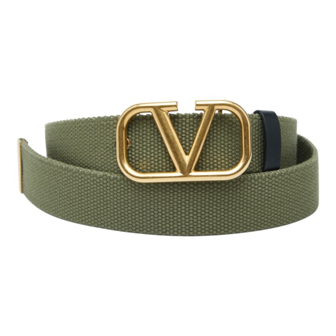 VALENTINO - 美品 ヴァレンティノ Vロゴ ベルト キャンバス メンズ