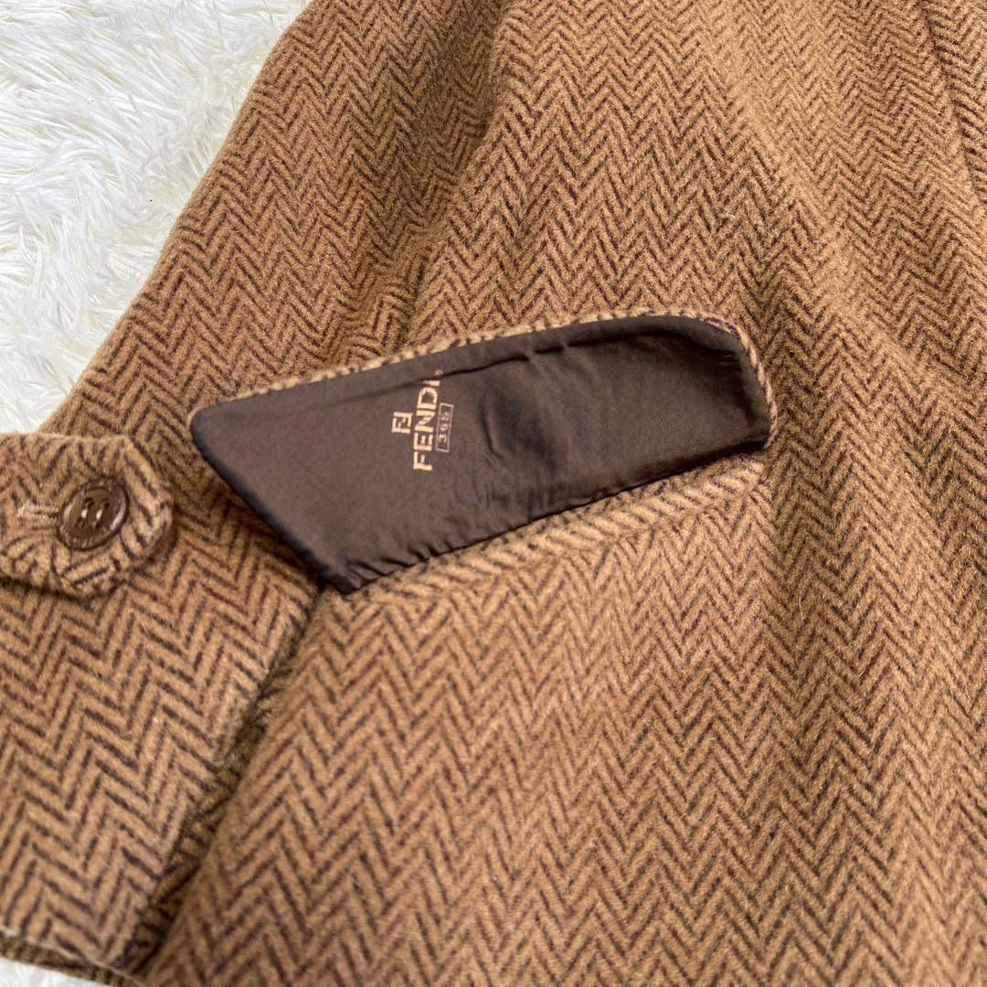 FENDI - フェンディ ロングコート フォックスファー アルパカ モヘヤ
