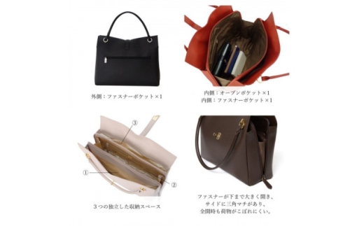 濱野皮革工藝グレースディライトトートバッグ(アイボリー)【1103249