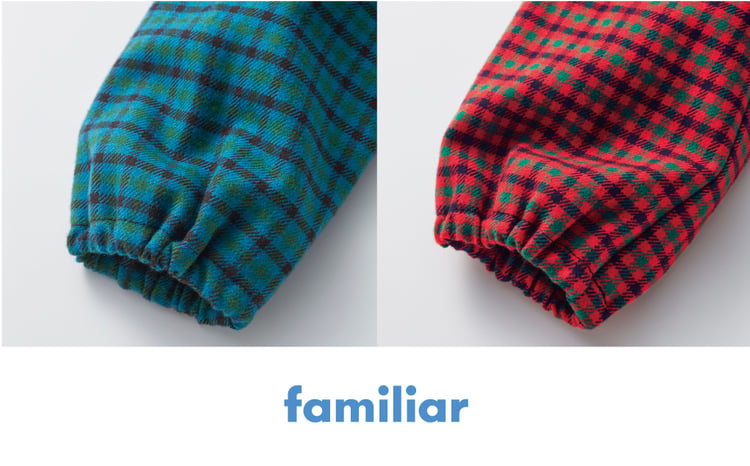 80cm・赤系ファミリアチェック】【ファミリア（familiar）】ワンピース