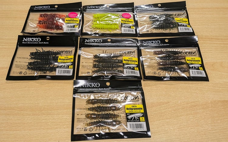 ヘビトンボ全色お楽しみセット バスワーム 7パック入り 【 バス釣り