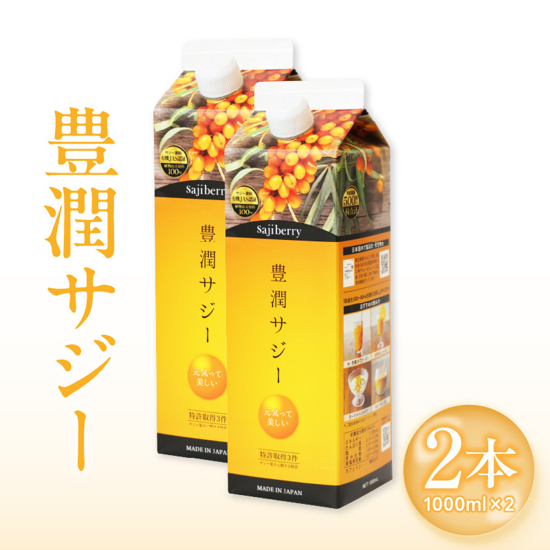 豊潤サジー 1000ml×2本セット サジージュース【紙パックタイプ】_M327