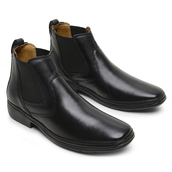 Bota Masculina Conforto com Elástico Preta | JACOMETTI