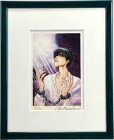 高橋真琴直筆サイン入りカラー複製イラスト「りんごの花咲くころ1977」