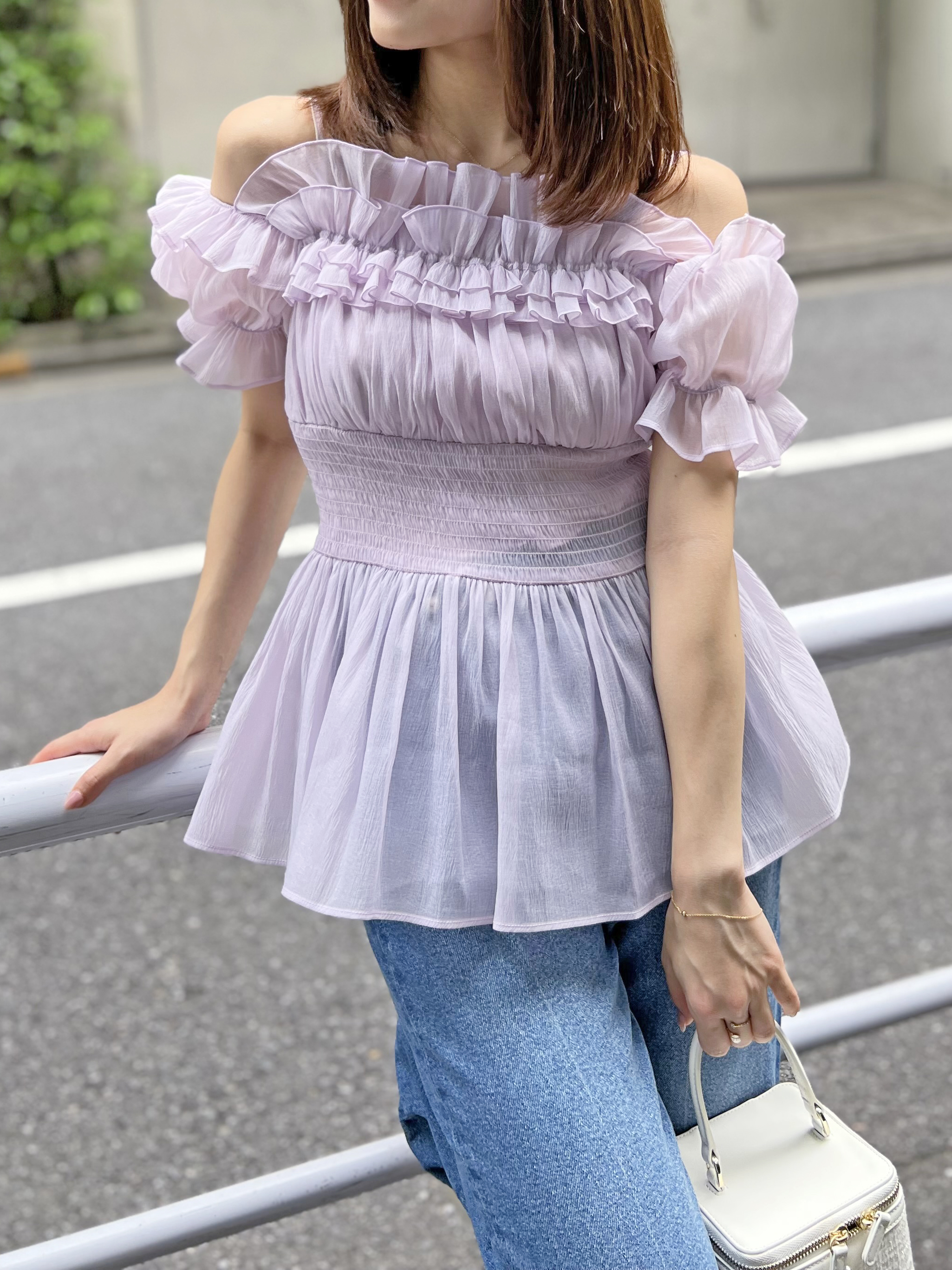 オフショルフリルブラウス(シャツ・ブラウス)｜トップス｜SNIDEL