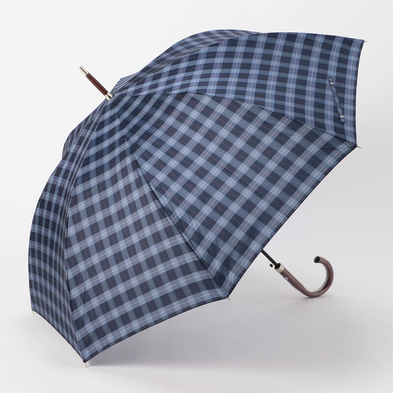 バーバリー ☆【BURBERRY】バーバリー 雨長傘 ブラック×チェック柄