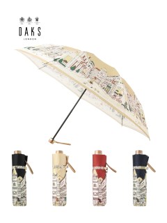 雨傘】ダックス (DAKS) 街並み 日本製 折りたたみ傘（折りたたみ傘
