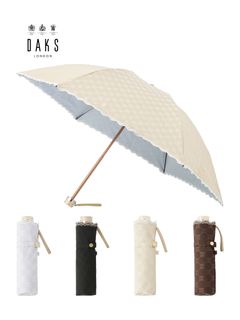 晴雨兼用折りたたみ日傘】ロゴジャガード×刺繍 遮光率99.99％以上 UV99
