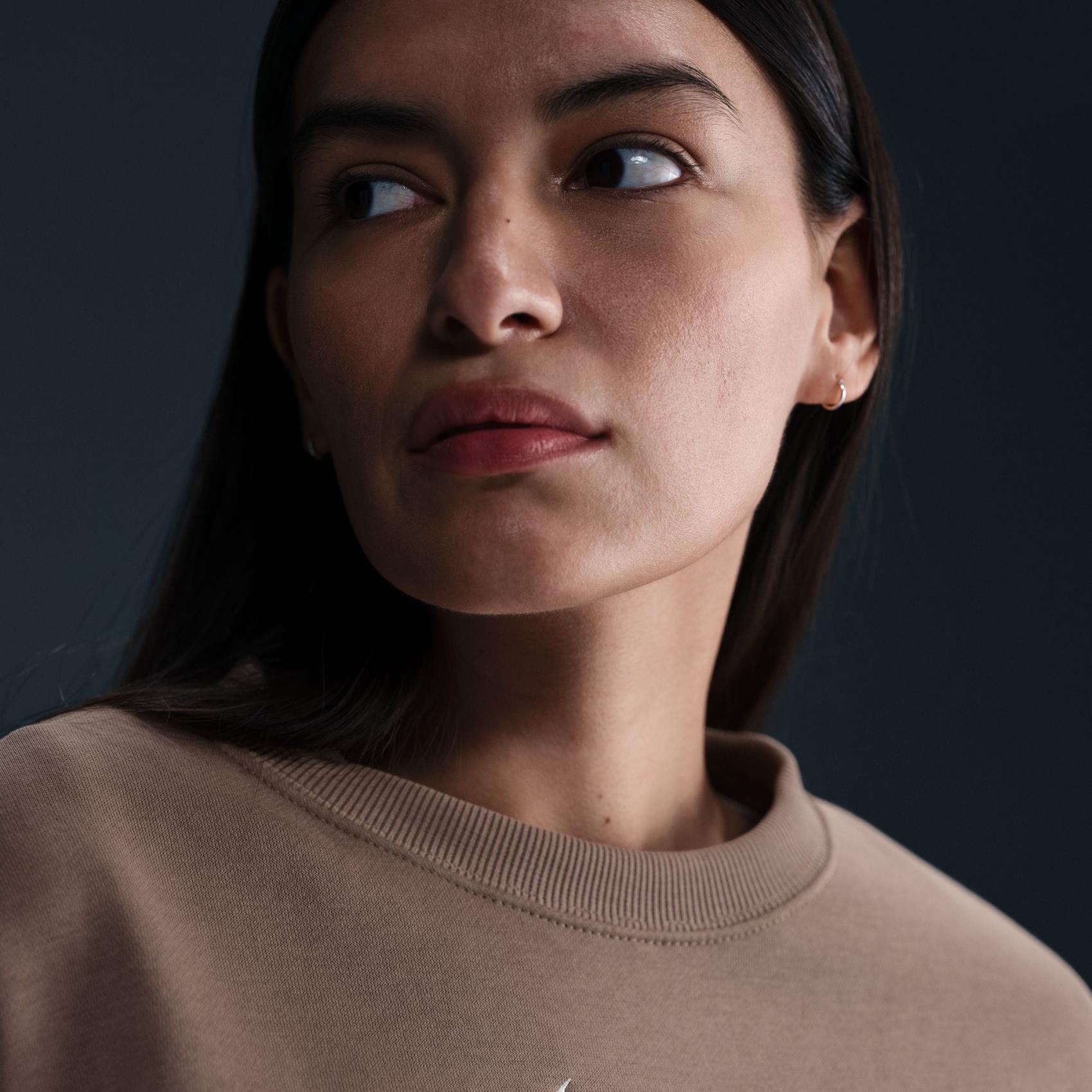 Nike Phoenix Fleece Oos Crew Kadın Kahverengi Sweatshirt DQ5761-233