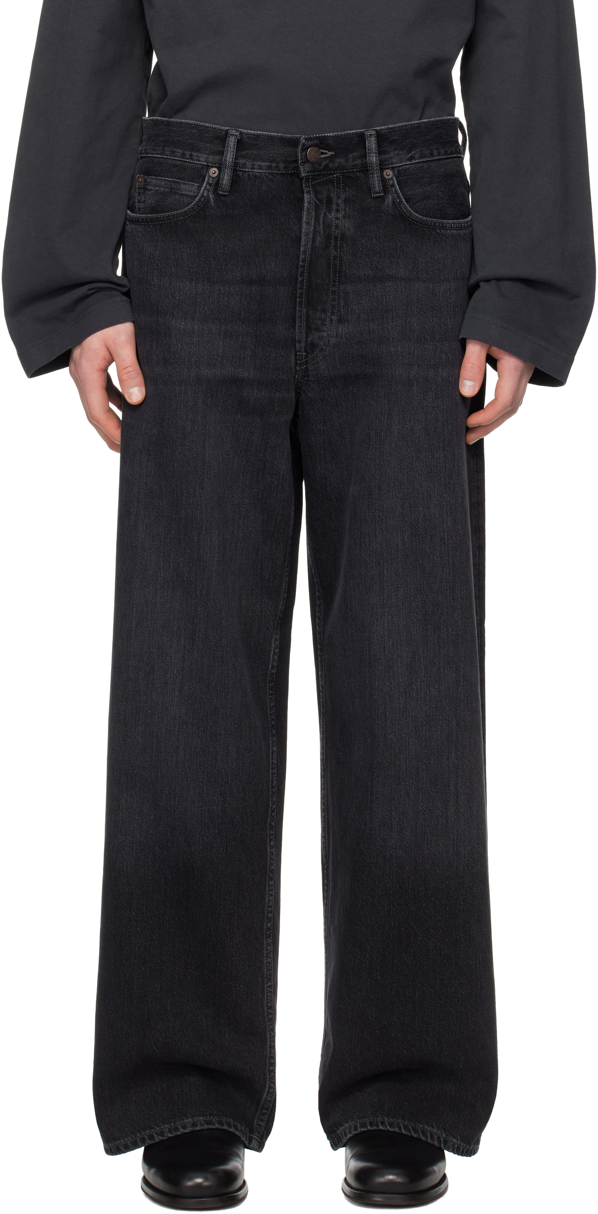 Acne Studios: Black Baggy Fit 1981M Jeans | SSENSE
