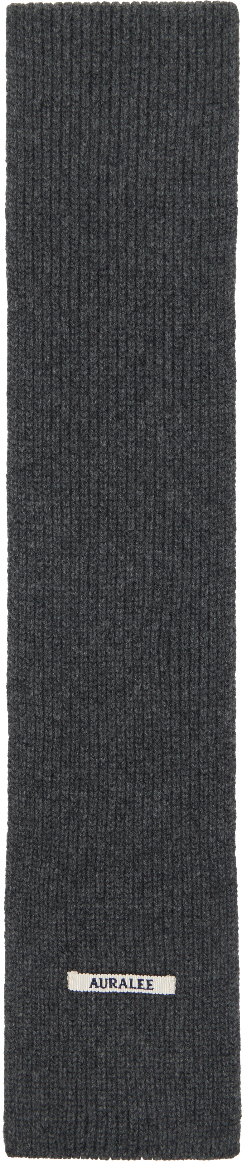 Gray Light Cashmere Knit Stole by AURALEE on Sale