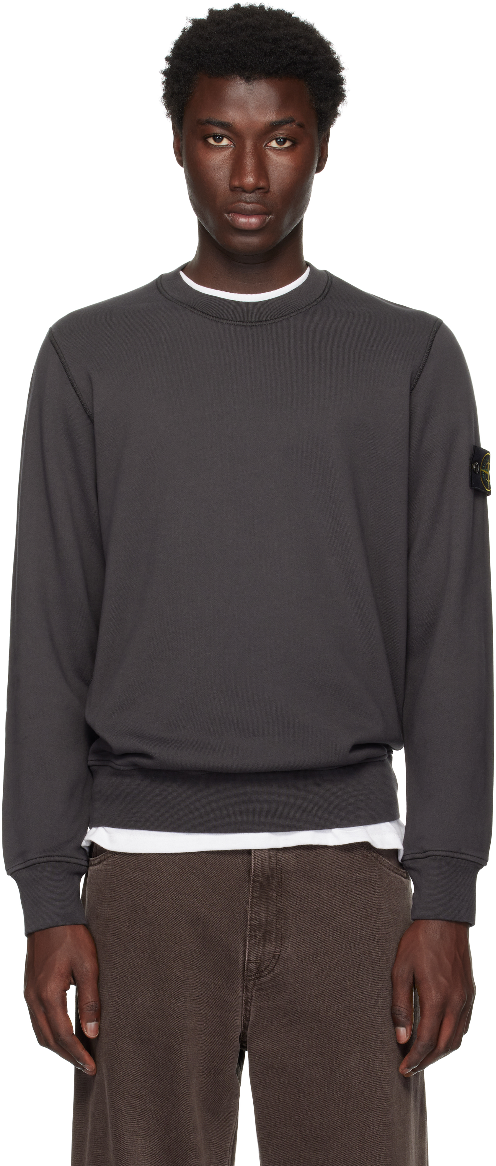 Stone Island: グレー 6100044 Organic Cotton Fleece スウェット