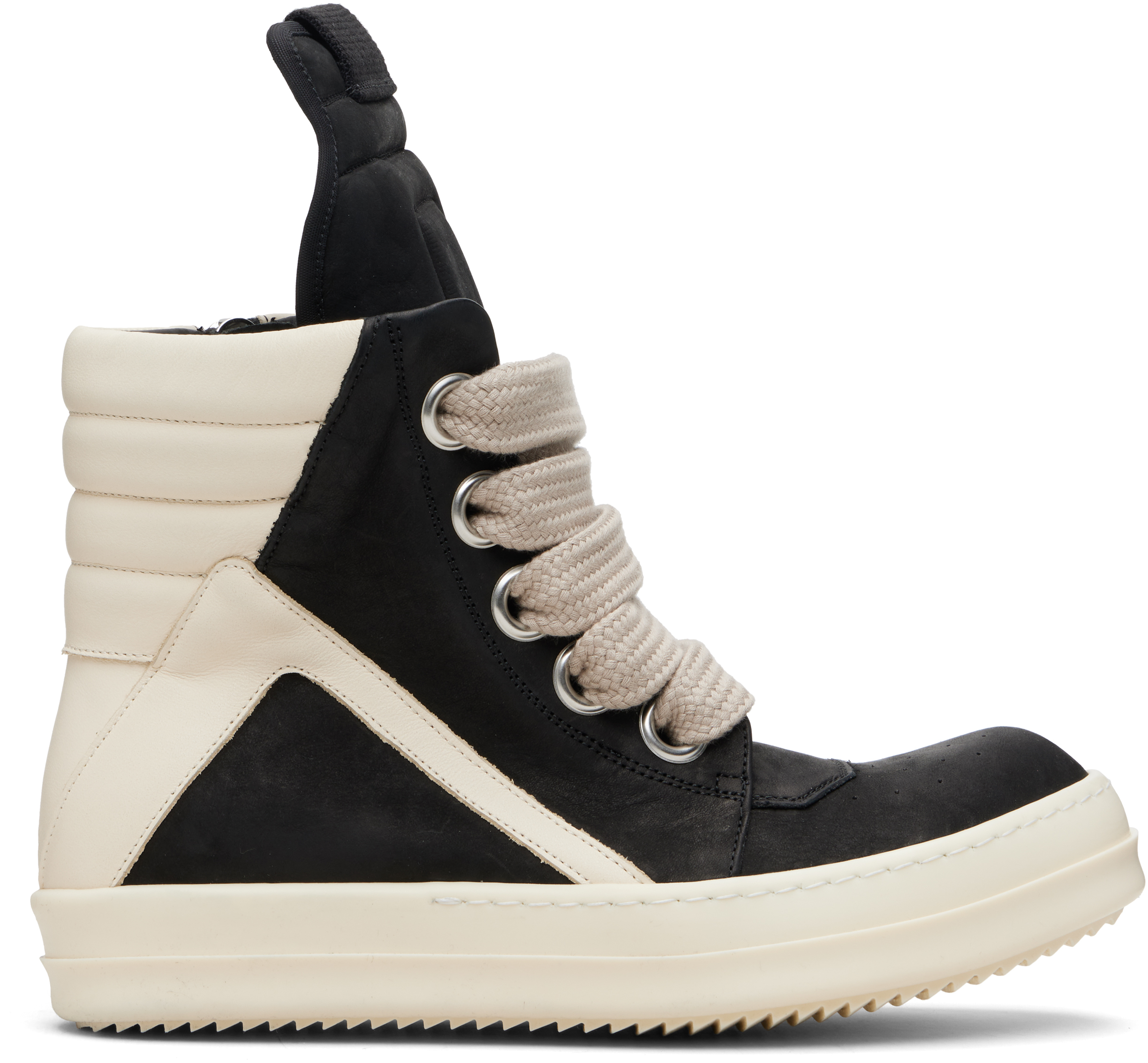 Rick Owensのブラック Concordians Jumbolace Geobasket スニーカーが