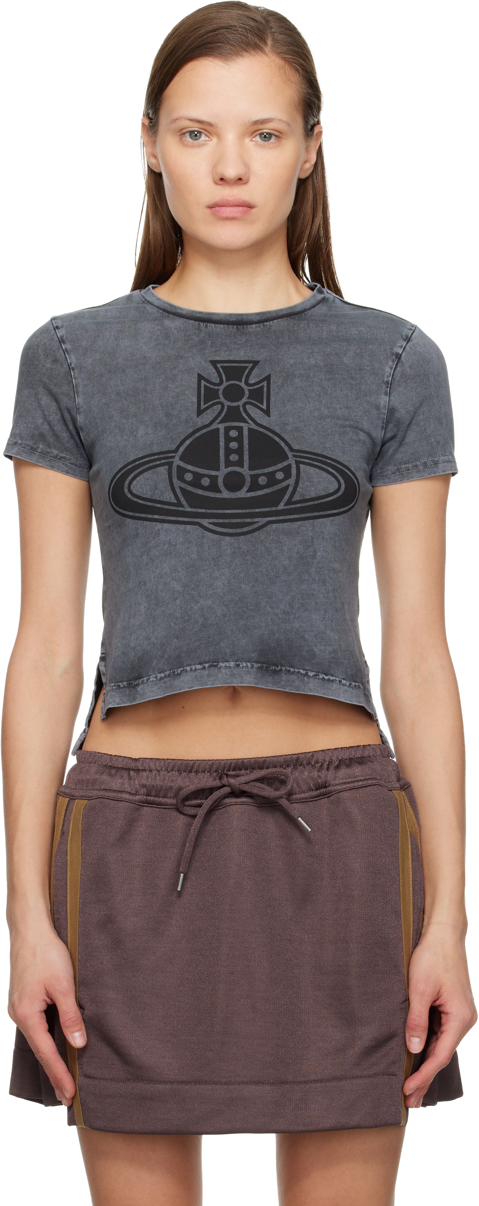 Vivienne Westwoodのグレー Paris Orb Peru ミニTシャツがセール中