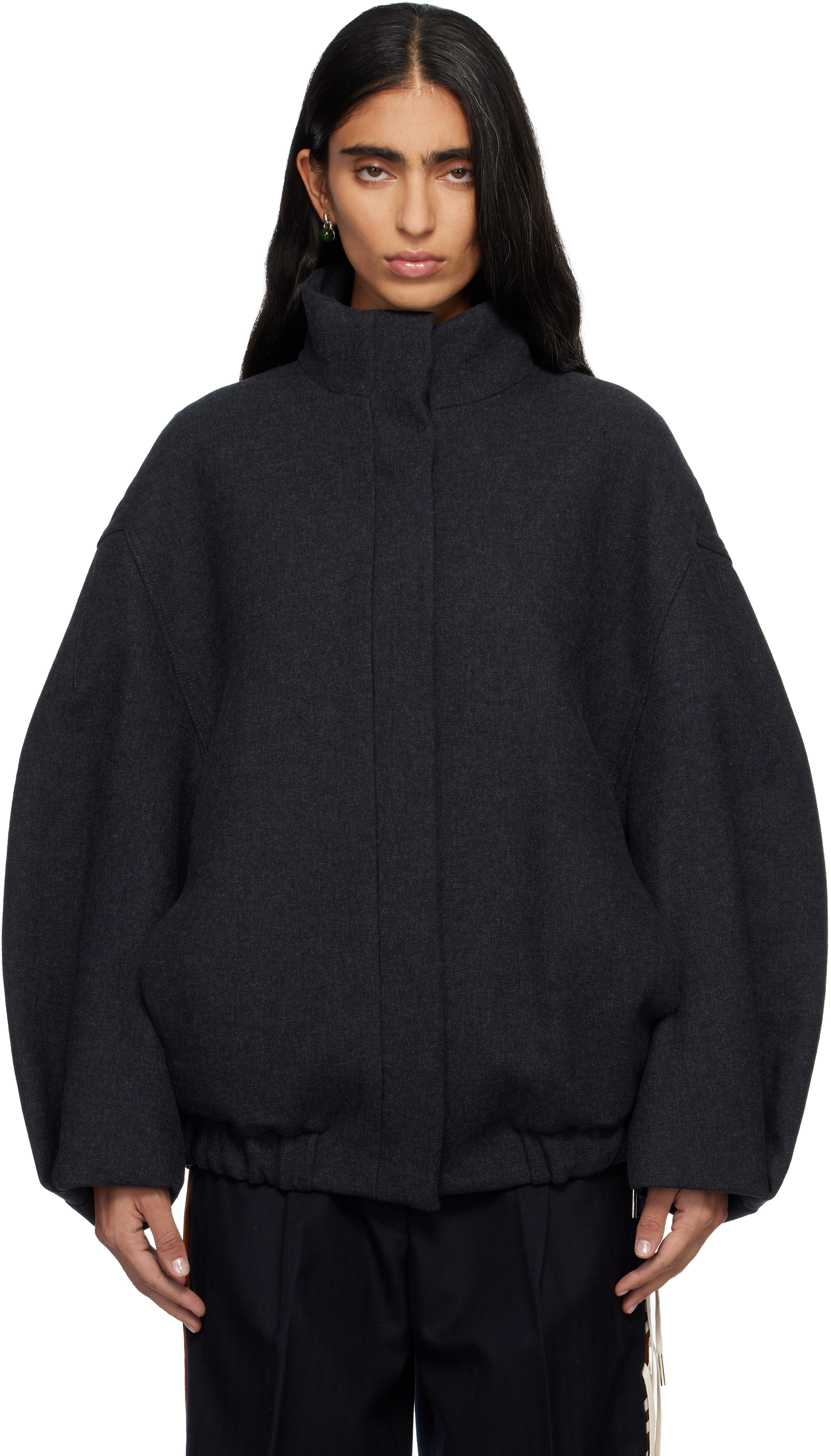 Dries Van Noten: グレー コットン ジャケット | SSENSE 日本