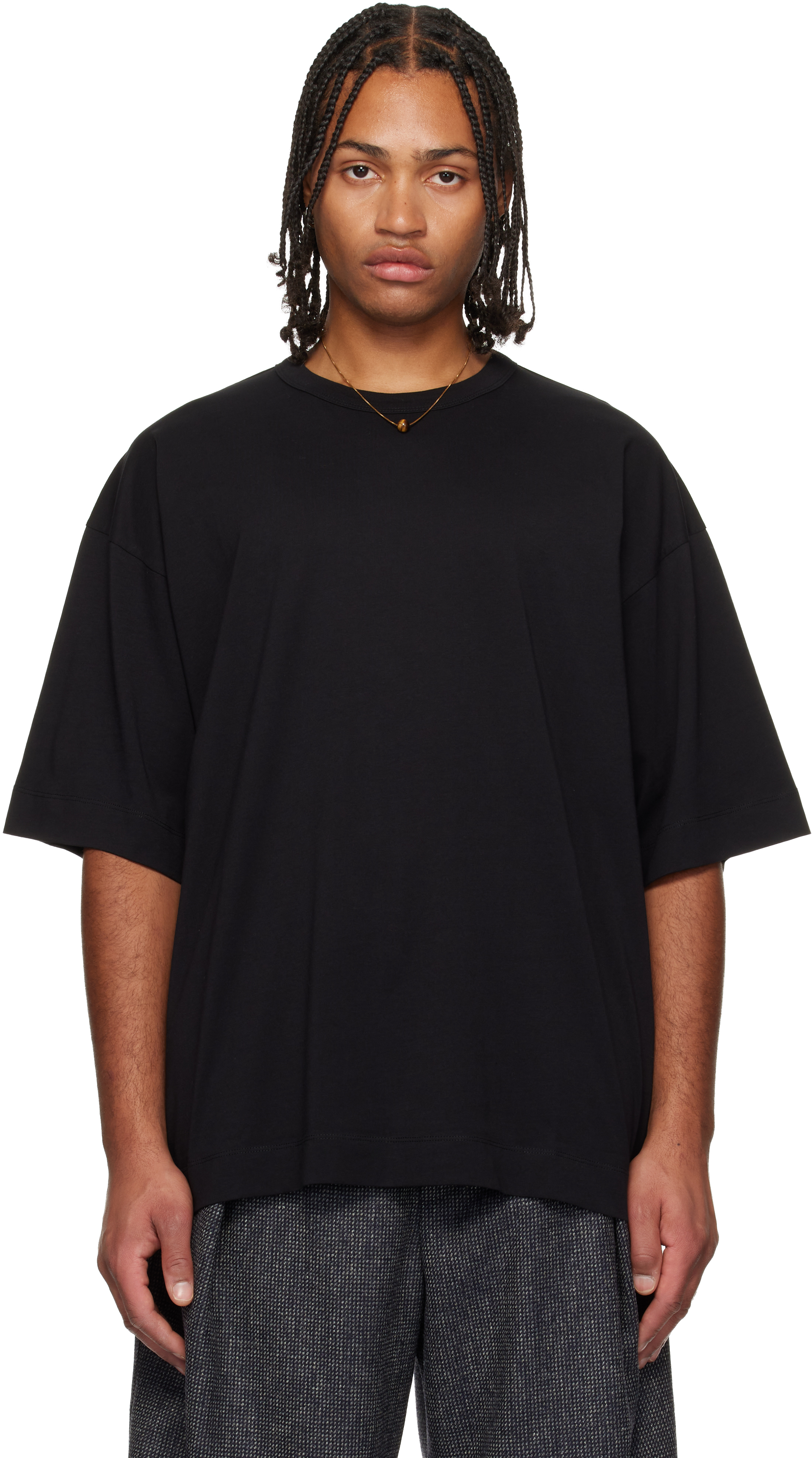 Black Oversized T-shirt by Dries Van Noten on Sale