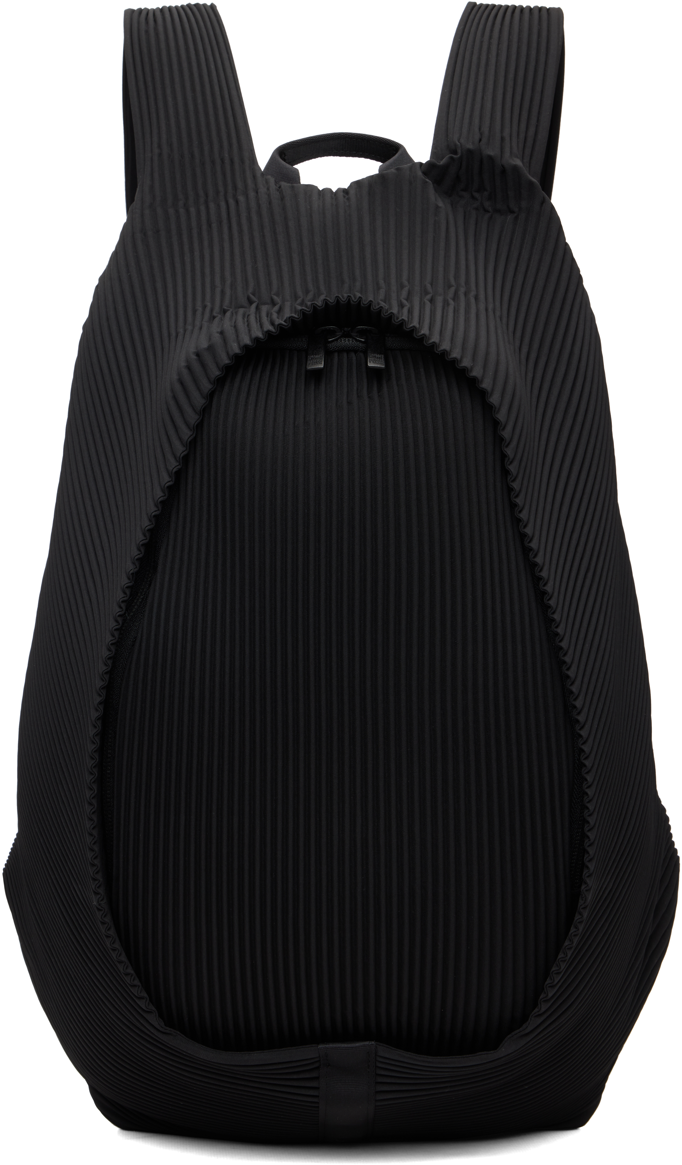 HOMME PLISSÉ ISSEY MIYAKE: Black Pleats Backpack | SSENSE
