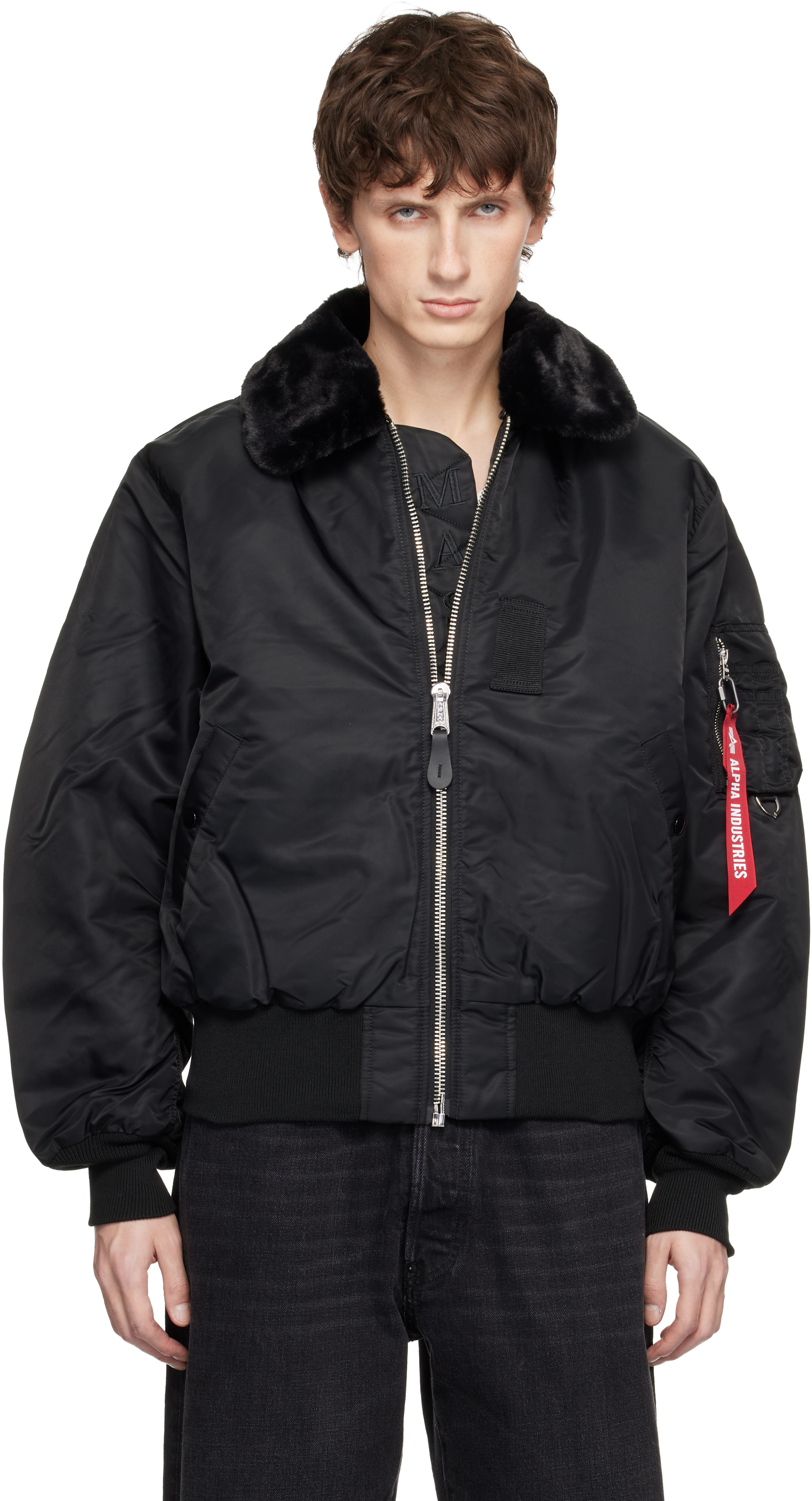 美品 ナンバーナイン アルファ ALPHA 別注 B-15 S 黒 美品