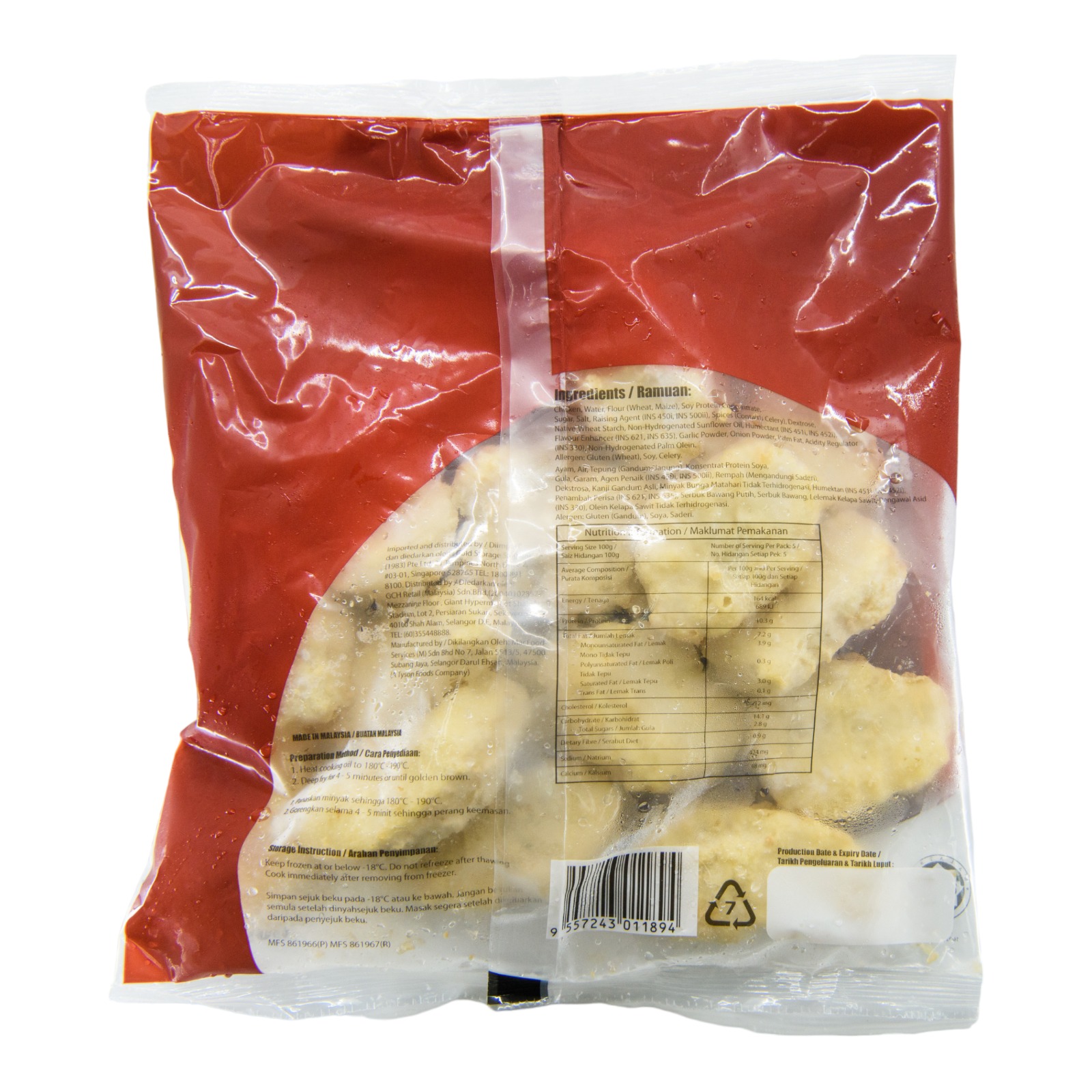 Oliver'S Tempura Chicken Nuggets Original 500g