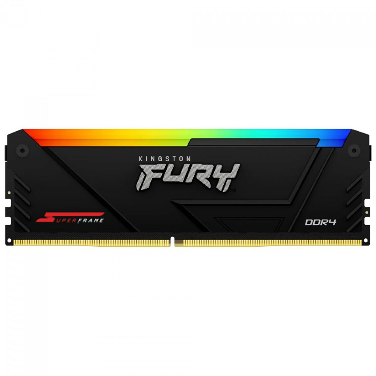 Memória DDR4 Kingston Fury SuperFrame, RGB, 8GB, 3200Mhz, Black
