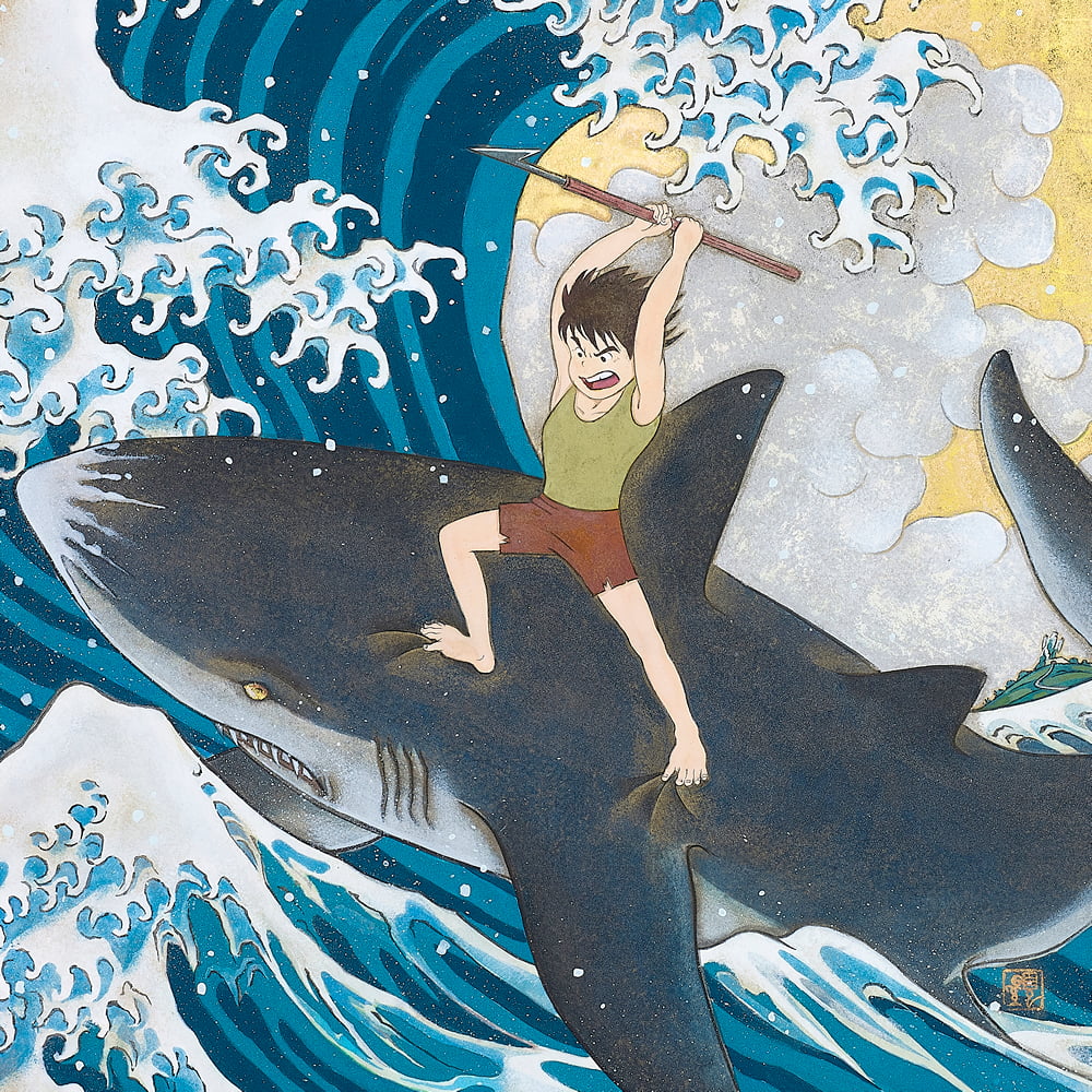 未来少年コナン 浮世絵「浪裏ノ勇」｜浮世絵工房