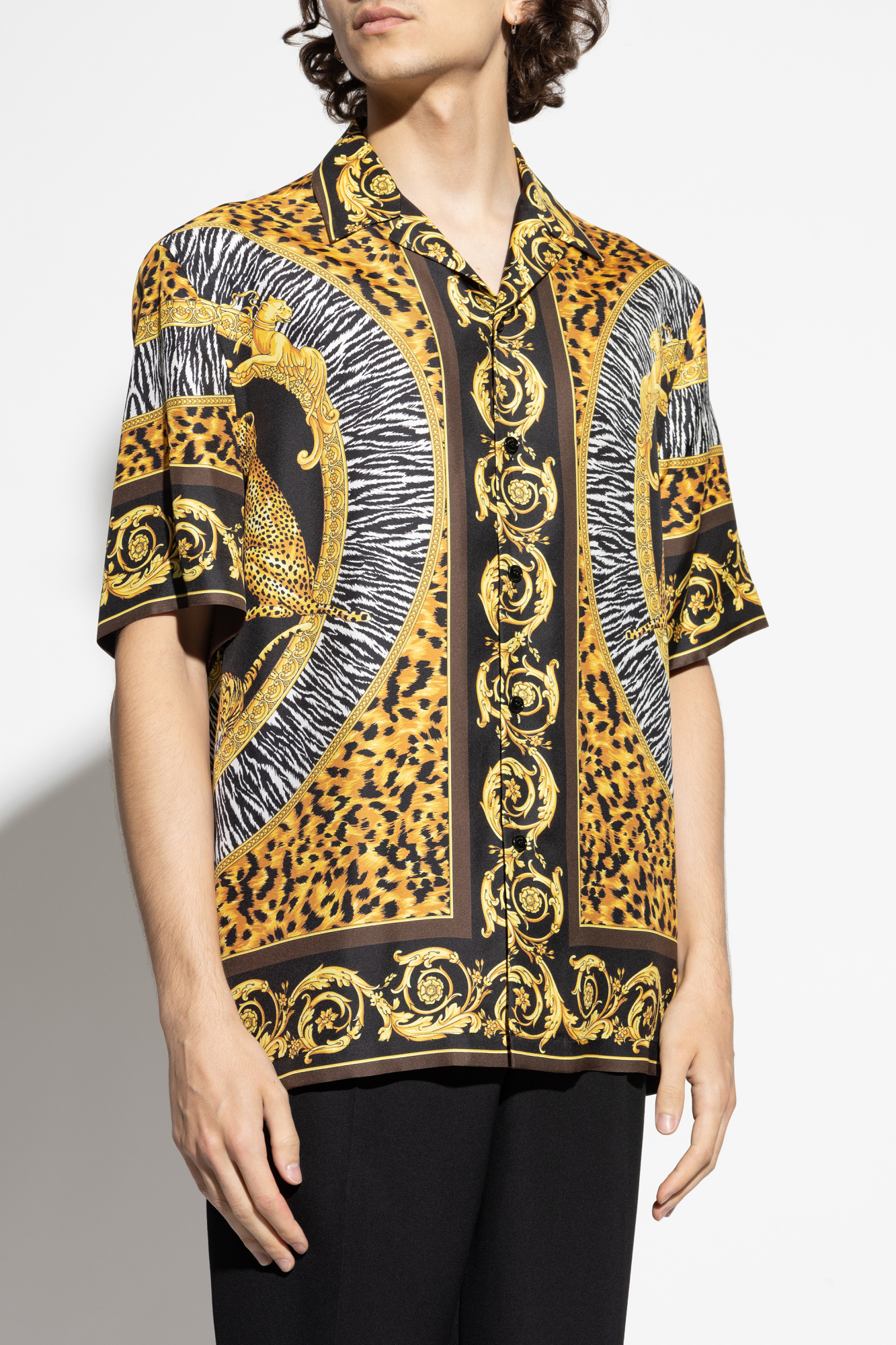 Multicolour Silk short-sleeve shirt Versace - Vitkac Japan