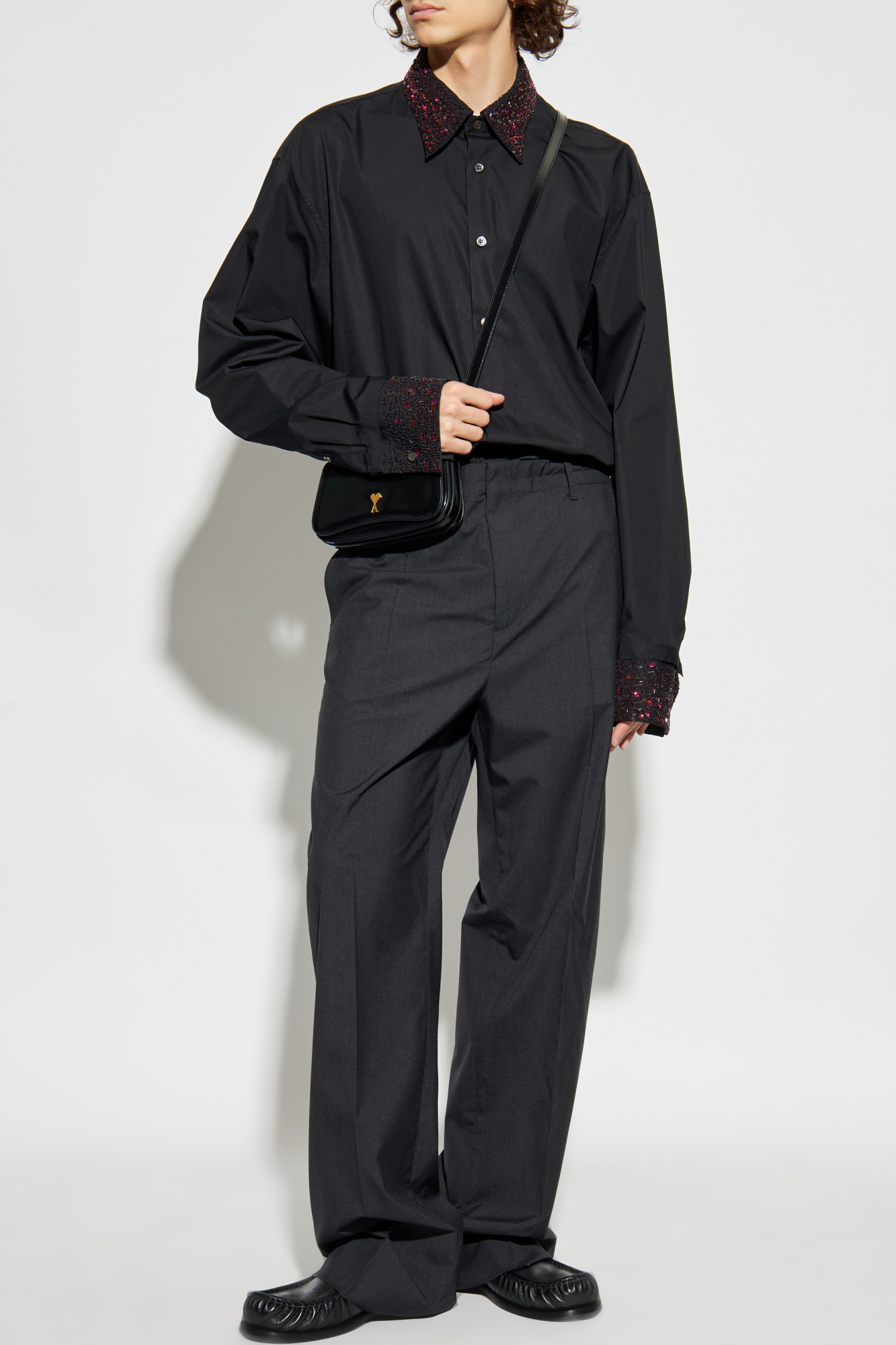 Black Shirt with decorative collar Dries Van Noten - Vitkac Japan