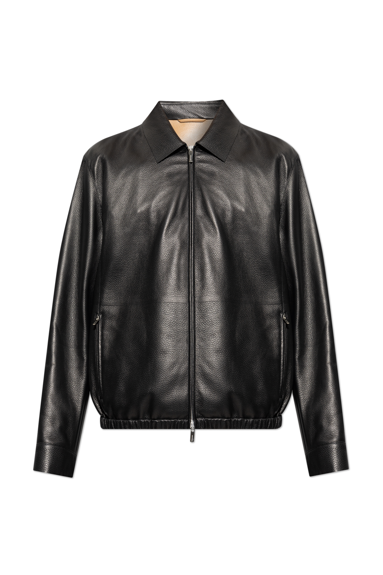 Black Leather jacket FERRAGAMO - Vitkac Singapore
