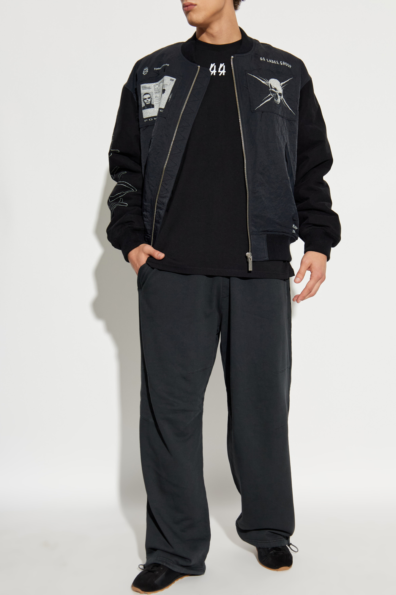 Black Bomber jacket 44 Label Group - Vitkac Japan