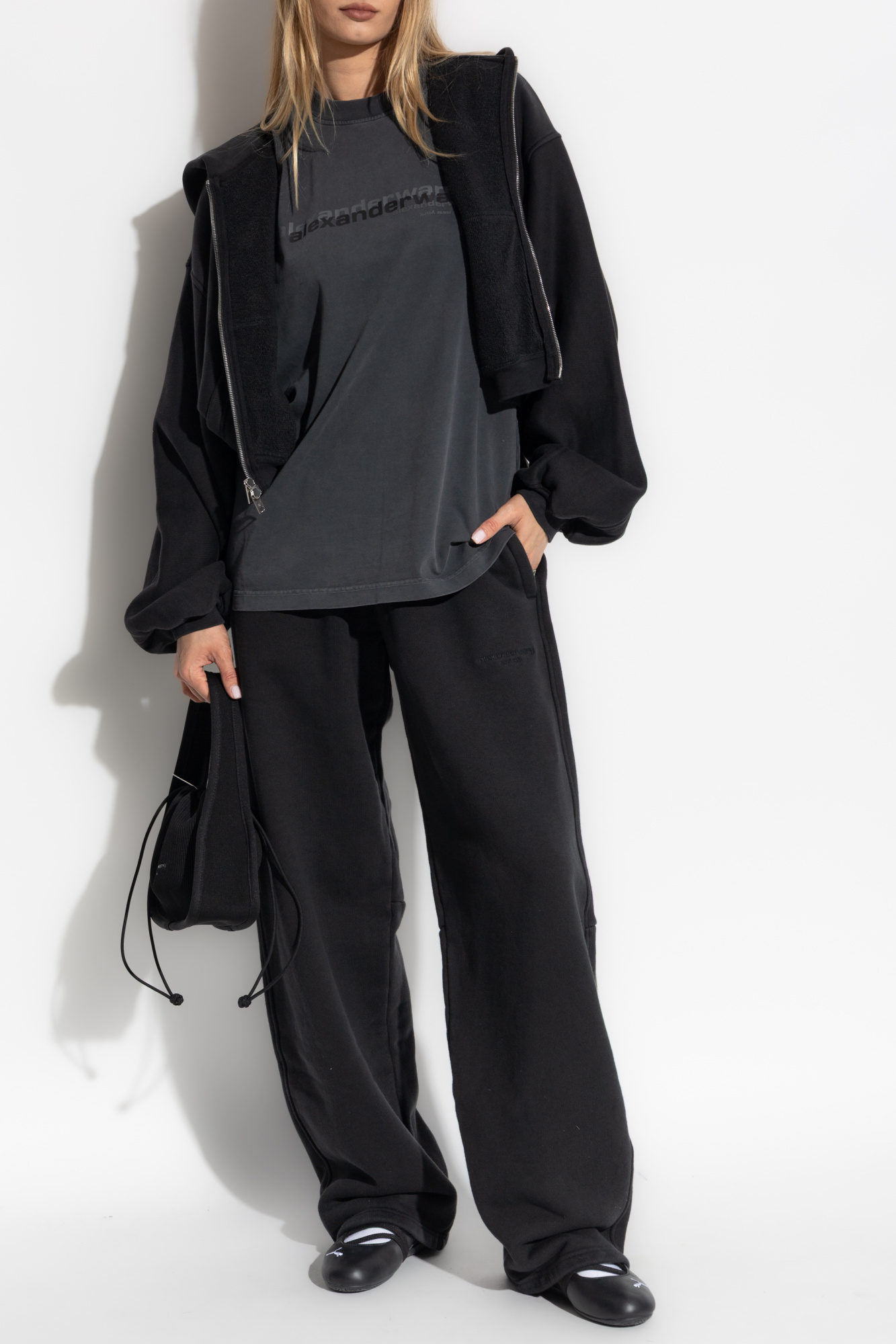 Black Wide-leg sweatpants Alexander Wang - Vitkac Japan