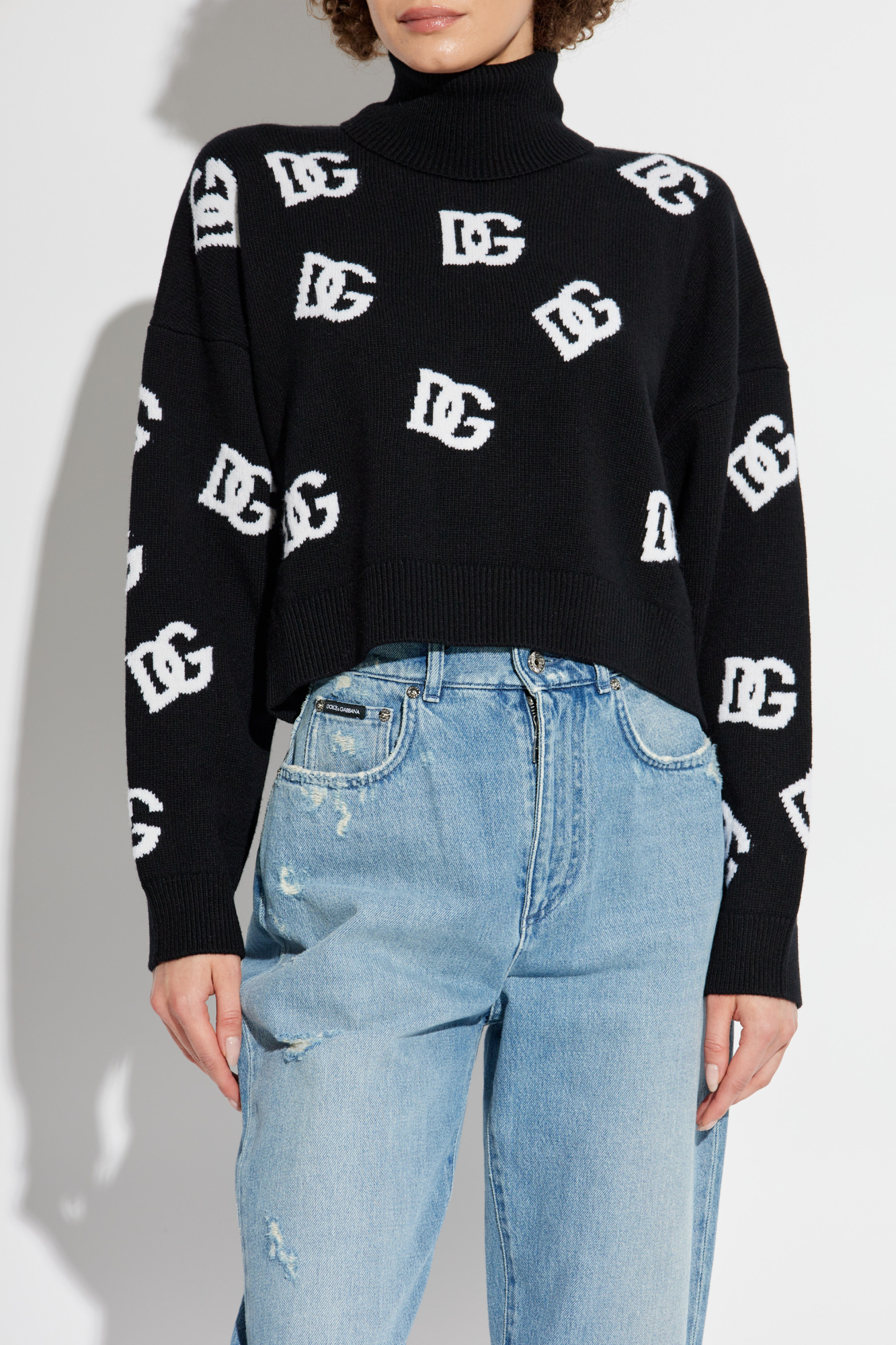Black Turtleneck with logo Dolce & Gabbana - Vitkac Denmark