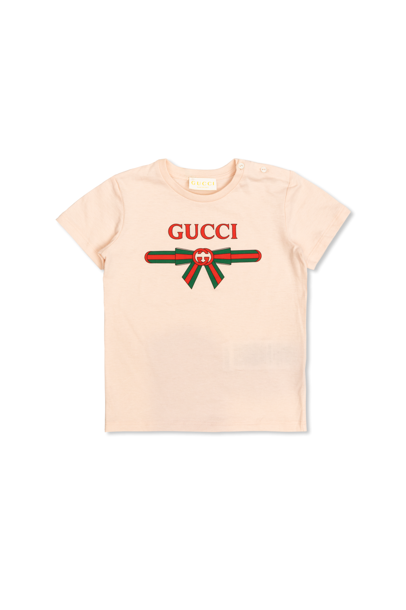 Pink T-shirt with printed logo Gucci Kids - Vitkac Netherlands