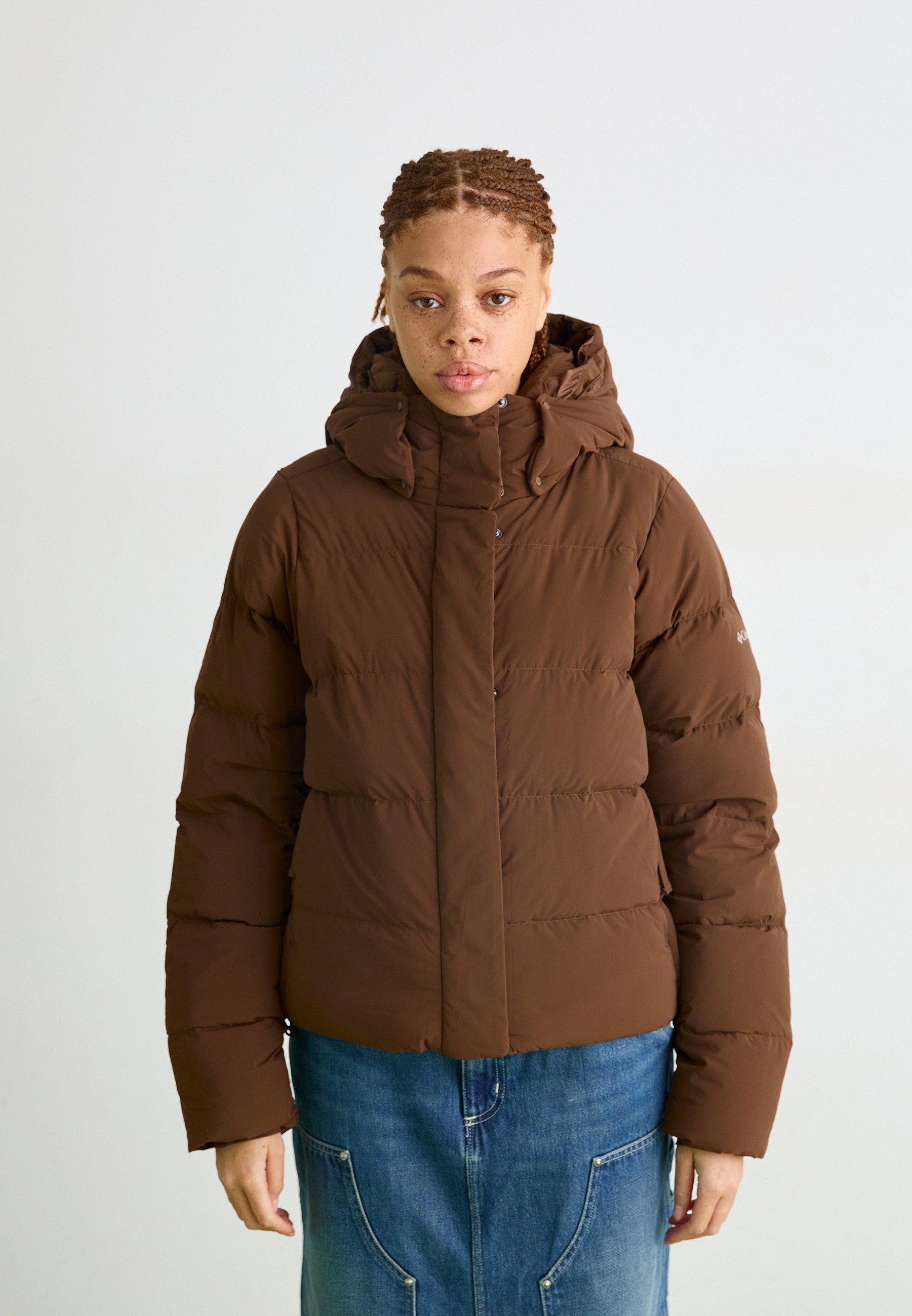 Columbia AMAZE PUFF HOODED JACKET - Down jacket - tobacco/brown