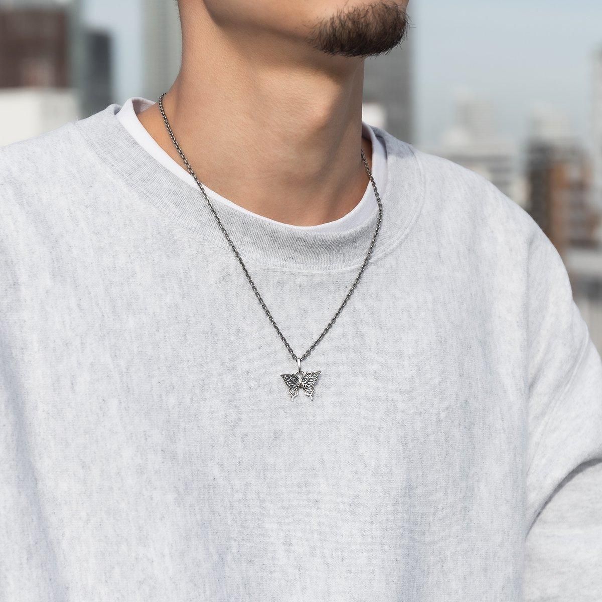 ダイヤモンド シルバー ネックレス&ペンダント 45cm-50cm いぶし加工 3