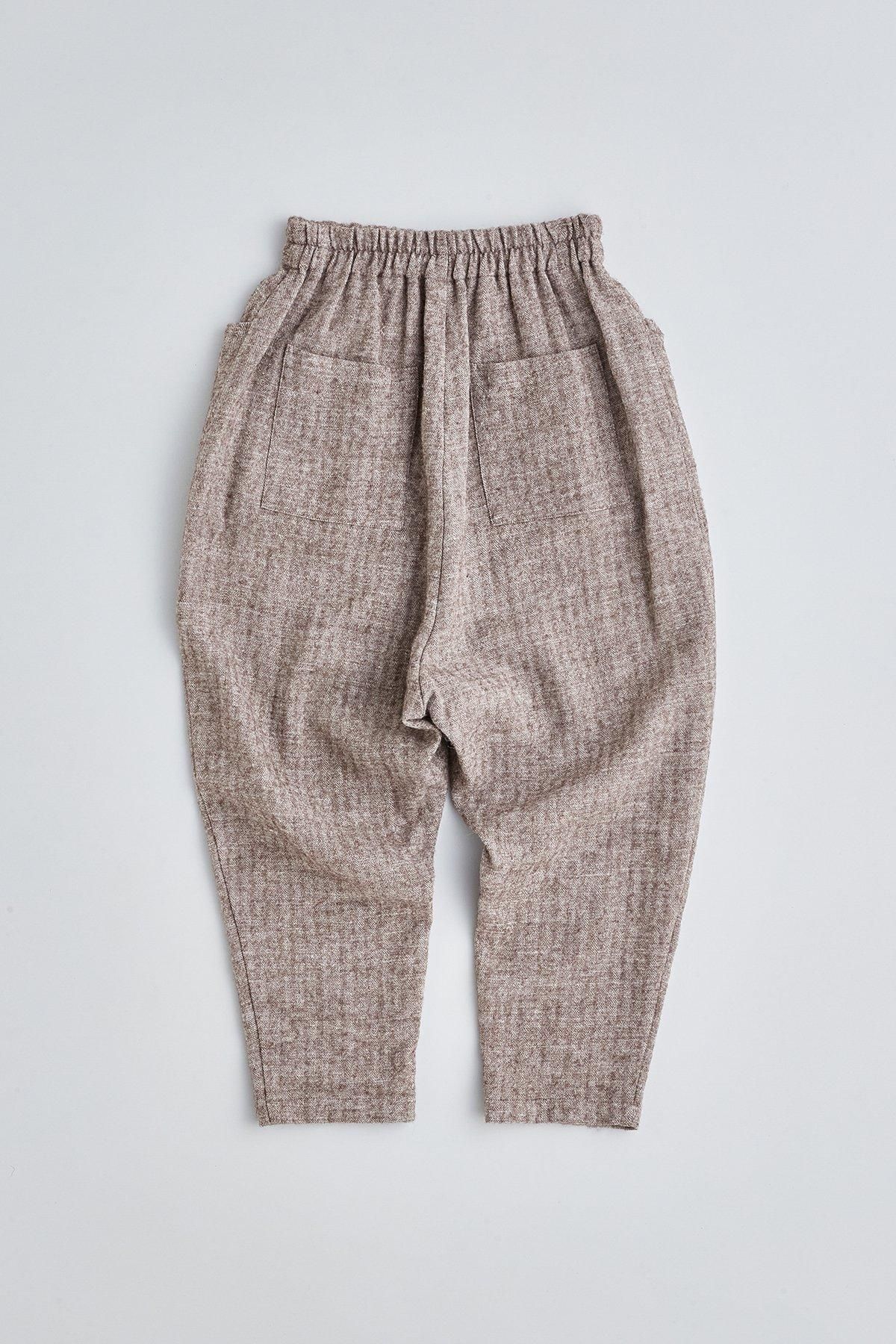 shetland wool linen sarrouel pants - atelier naruse｜Online store