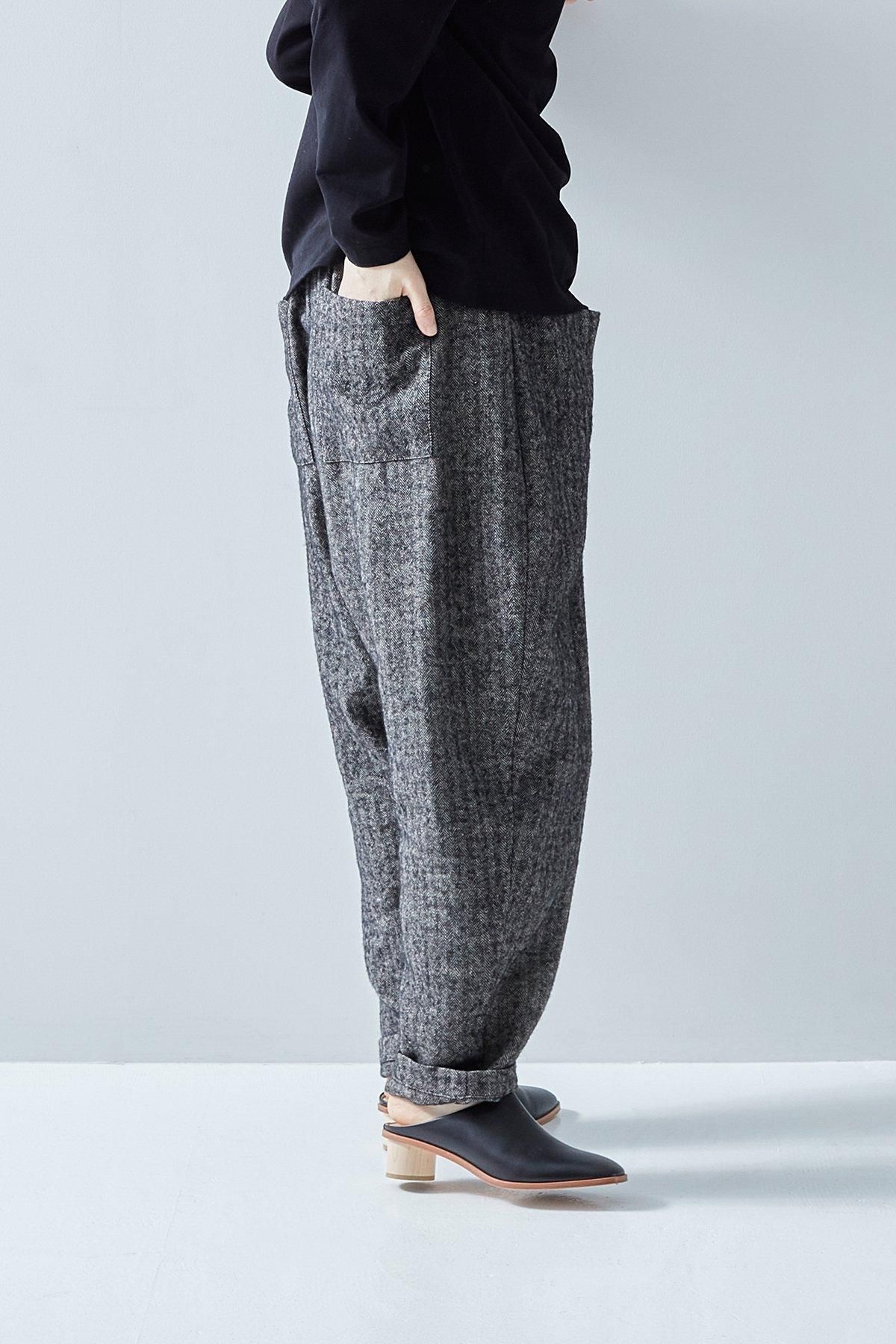 shetland wool linen sarrouel pants - atelier naruse｜Online store