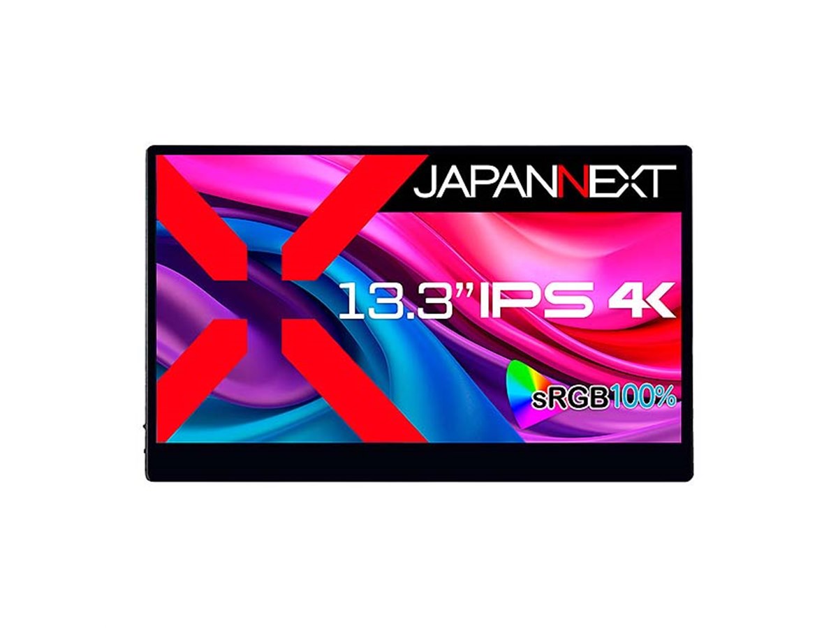 JAPANNEXT、タッチ操作対応の13.3型4Kモバイルモニター「JN-MD
