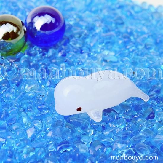 水族館グッズ シロイルカ ガラス細工 ミニチュア 雑貨 置物 ベルーガ S
