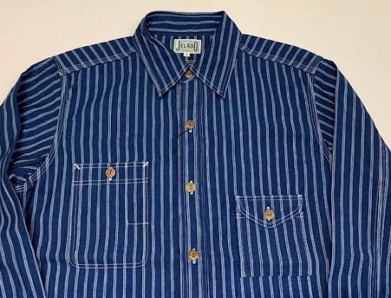 JELADO Smoker Shirt Chambray スモーカーシャツ インディゴストライプ
